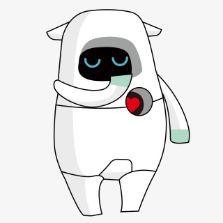 卡通捂着嘴巴的机器人免扣图