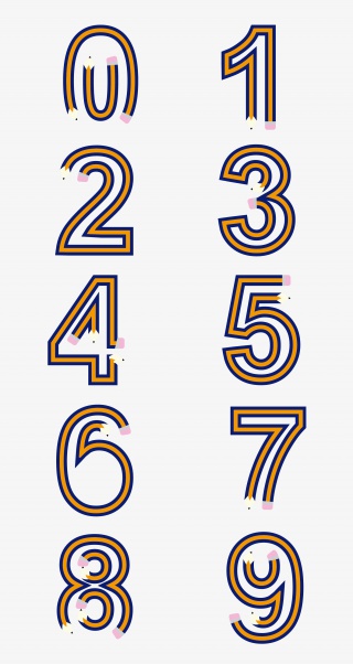铅笔造型创意数字