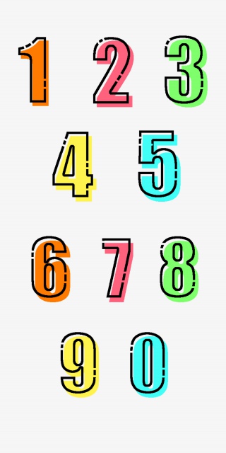 MBE糖果色数字
