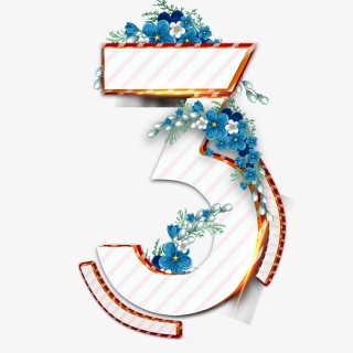 活动倒计时促销数字3创意艺术字