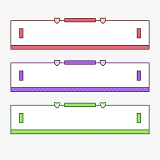 手绘卡通彩色标题栏气泡框