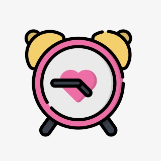 闹钟时钟扁平化免扣素材