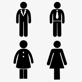 简约男士女生人物图标元素