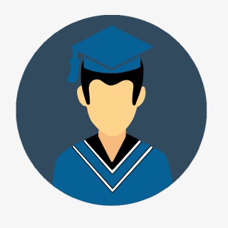 简约学生毕业人物彩色图标