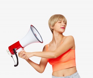 潮流活力美女喊话