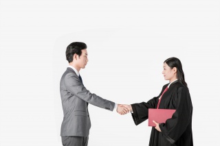 律师客户合作握手