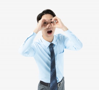 青年男性搞怪