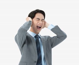 青年商务男性情绪爆发