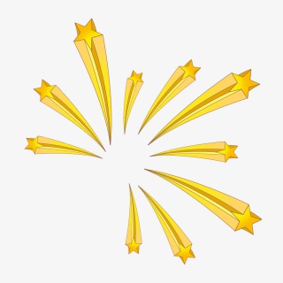 礼花金色彩带喜庆插画