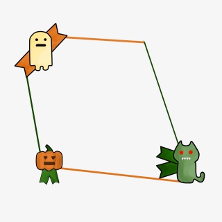 彩带装饰边框插画