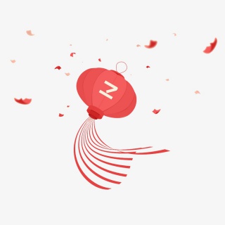 中国风灯笼漂浮