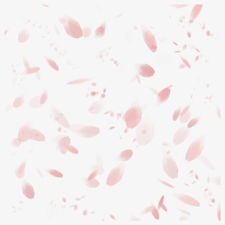 春天小清新粉红色花瓣雨插画海报