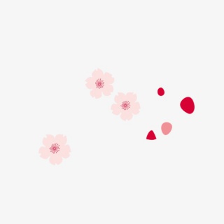 粉色手绘花瓣