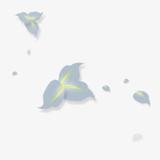 浅蓝素雅花瓣PNG素材
