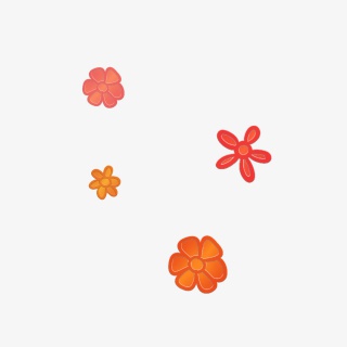 节日庆祝花朵红浮雕花瓣装饰