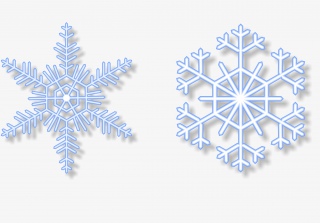 蓝色冬天雪花效果图素材
