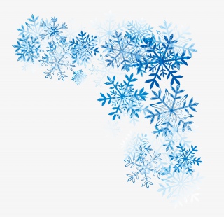 手绘蓝色雪花