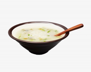 黑色碗大米粥