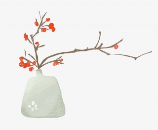 手绘中国风花瓶