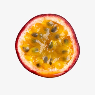 夏季切开的水果百香果
