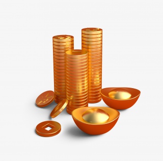 喜庆新年新春金币元宝装饰