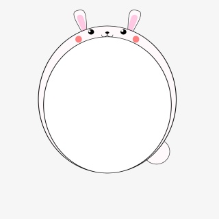 手绘可爱的兔子边框