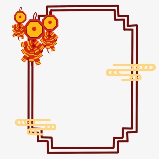 春节古风卡通边框