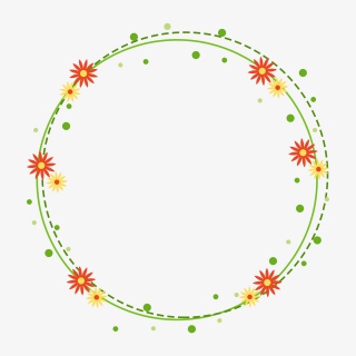 春天卡通花朵边框元素设计
