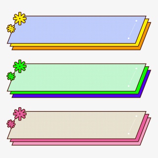 彩色卡通标题栏气泡边框
