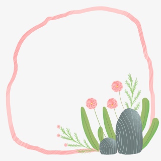 母亲节粉色花朵康乃馨植物边框
