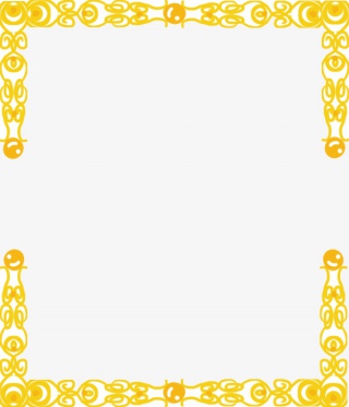 边框金黄色雅致边框花纹素材