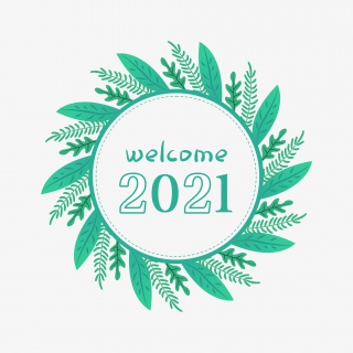 2021年新年主题背景边框清新背景