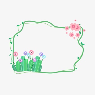 春天春节清明节装饰植物边框元素