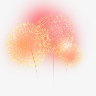 红色烟花爆竹彩色礼花元素