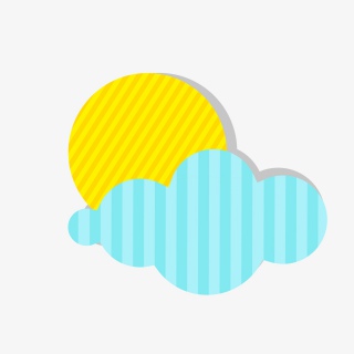 六一儿童节卡通云朵太阳装饰
