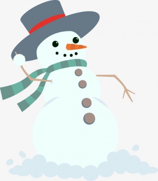 戴帽子的雪人