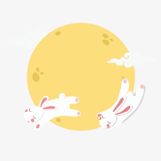 中秋节月兔与月亮