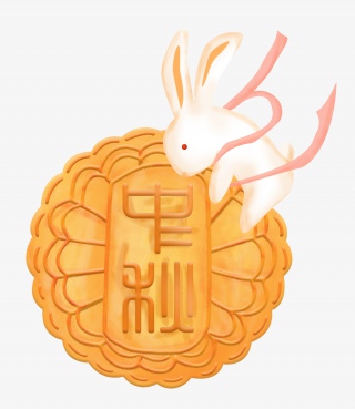 中秋月饼兔子元素
