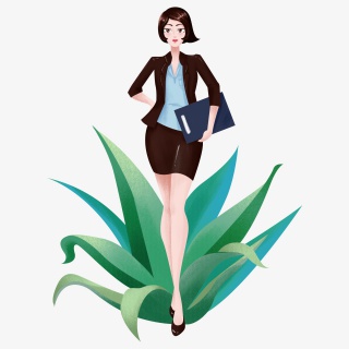 卡通三八妇女节美丽女性之办公女