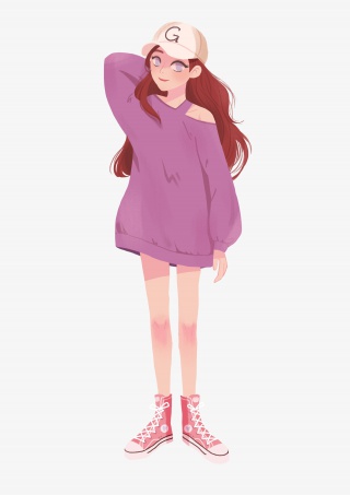 女生节女王节运动风少女插画人物