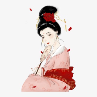 古风古代美女人物插画素材