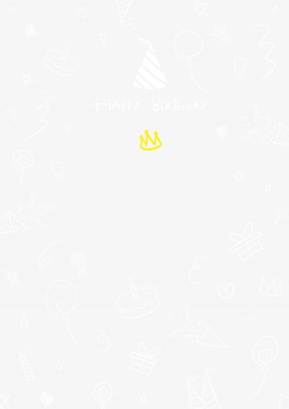 手绘卡通生日气氛可爱小装饰