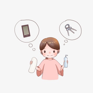 拿着消毒术的女孩