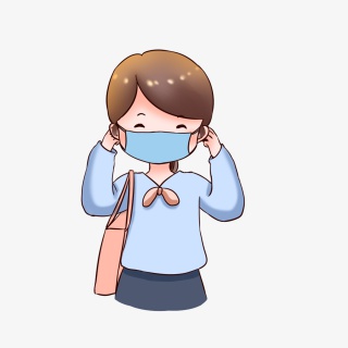 戴口罩的女孩
