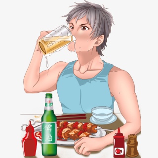 烧烤喝酒撸串
