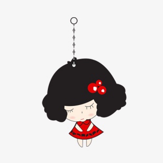 可爱卡通女孩钥匙链