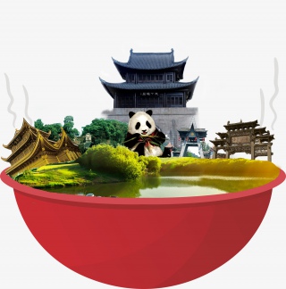 四川景点创意装饰元素