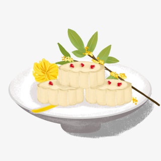 插画重阳节糕点卡通素材