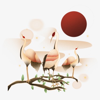 重阳节仙鹤