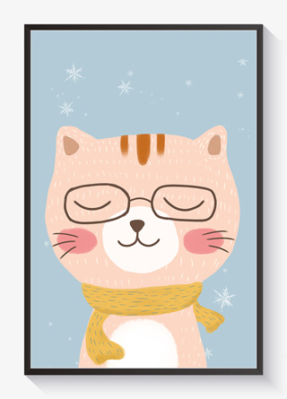 动物插画萌宠系列橘猫